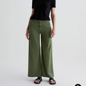 Wide Leg Green Pants